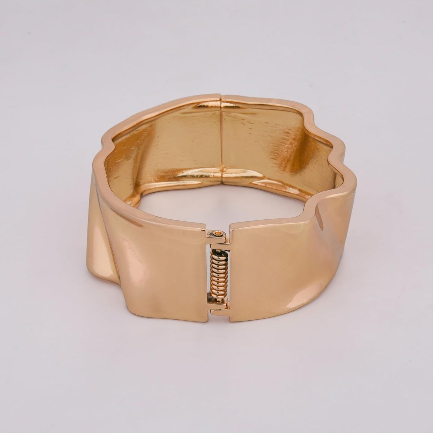 MORU Wavecrest Sculpted Kada Bangle for Women | Wide Openable Bracelet | Fashion Jewellery for Parties, Weddings & Gifting