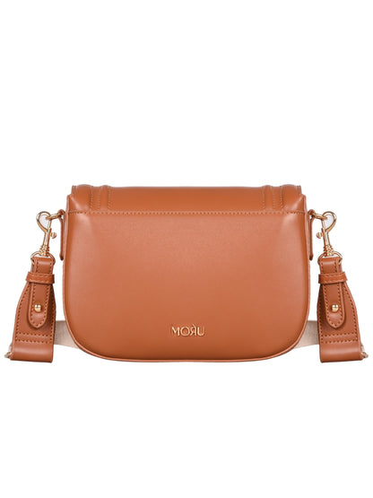 MORU Celeste Curved Flap Crossbody Sling Bag for Women | Premium Structured Saddle Crossbody Bag with Adjustable Strap | Stylish Everyday Shoulder Purse with Secure Inner Pocket
