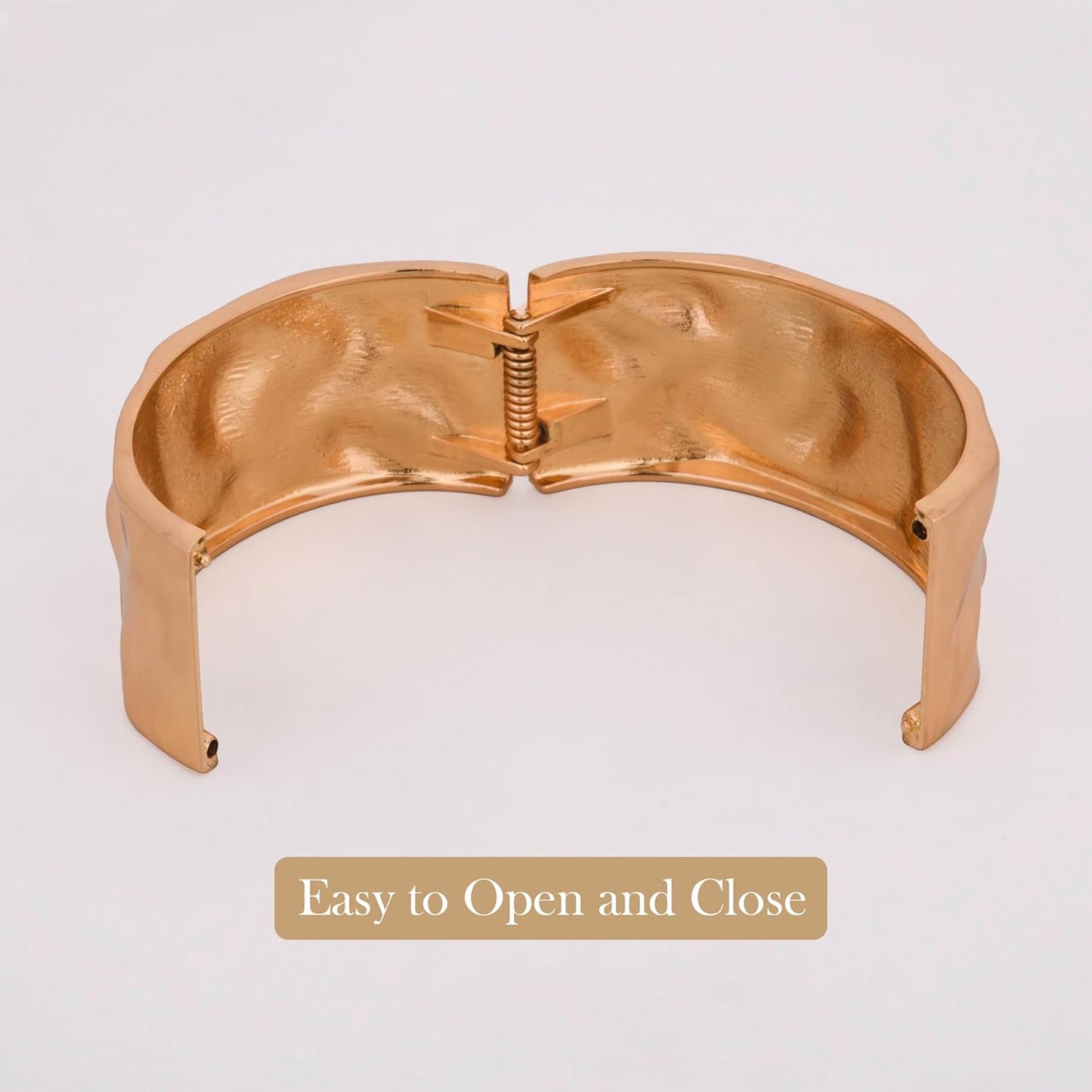 MORU Radiant Textured Kada Bangle for Women | Wide Openable Bracelet | Fashion Jewellery for Weddings, Parties & Gifting