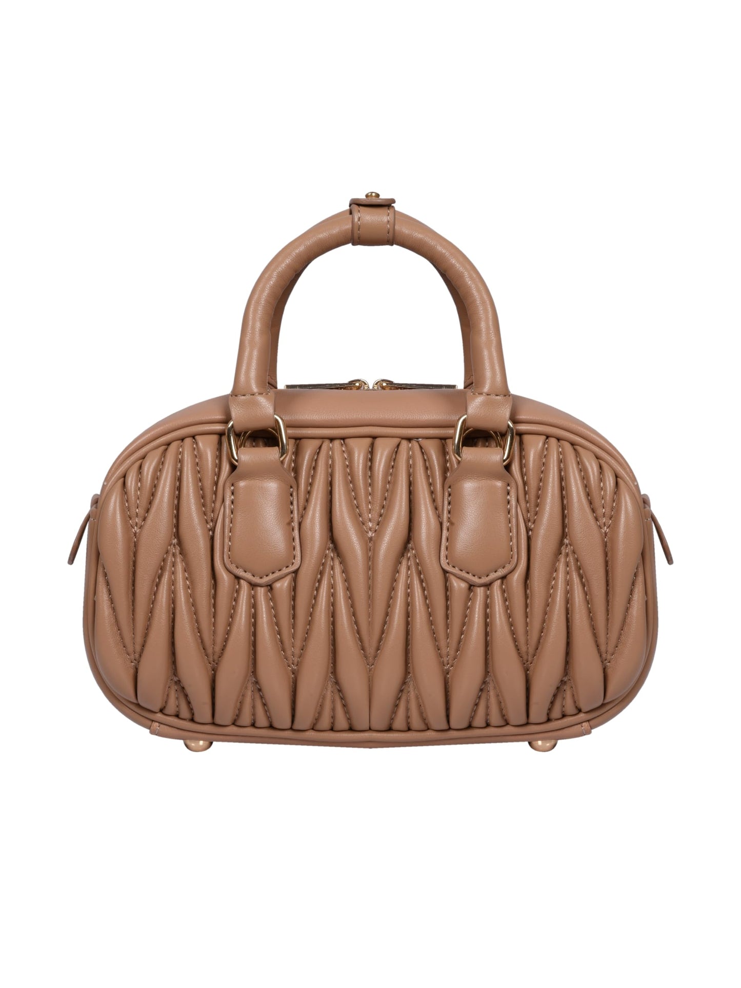 MORU Lumière Quilted Boston Satchel for Women | Premium Quilted PU Leather Handbag | Detachable Adjustable Shoulder Strap | Zip Closure