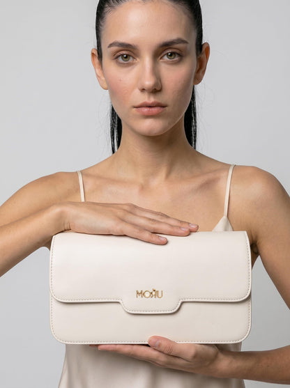 MORU Aurelia Sling Bag | Structured Crossbody Shoulder Bag for Women | Detachable Adjustable Strap | Magnetic Flap Closure | Secure Inner Zip Pocket