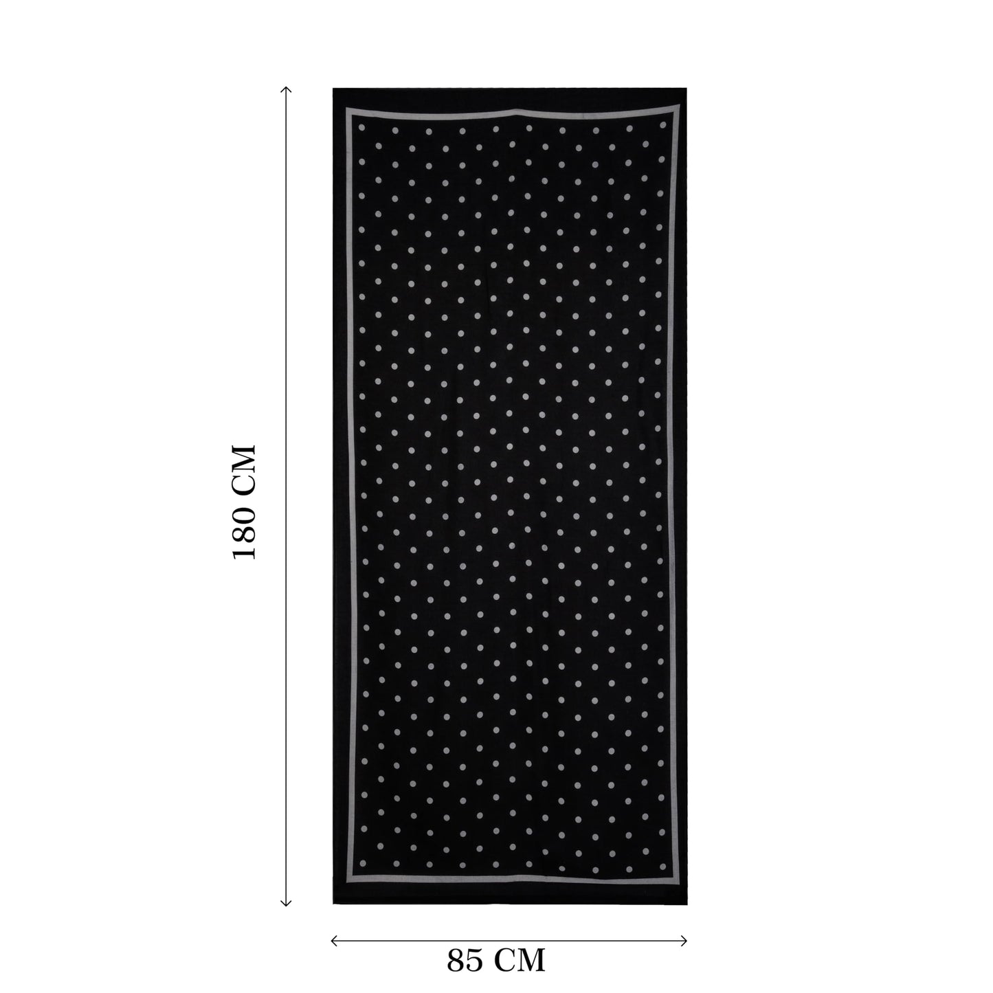 MORU Kyoto Chic Women’s Polka Dot Scarf | Soft Lightweight Black & White Monochrome Printed Stole | Elegant Minimal Fashion Wrap for All Seasons