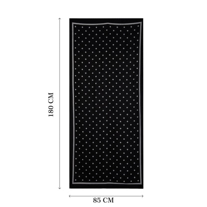 MORU Kyoto Chic Women’s Polka Dot Scarf | Soft Lightweight Black & White Monochrome Printed Stole | Elegant Minimal Fashion Wrap for All Seasons
