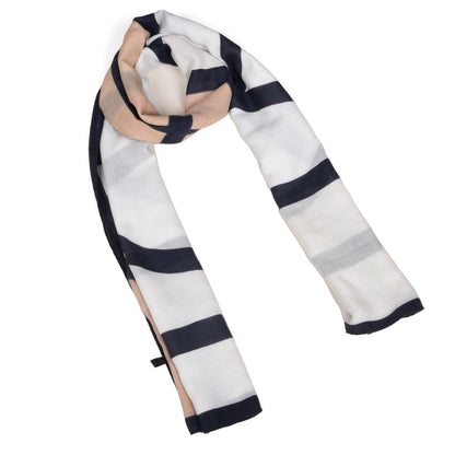 MORU Kyoto Grid Scarf for Women | Lightweight Geometric Printed Stole & Shawl for Women | Soft Long Fashion Wrap Scarf for Casual, Office, Travel & Winter Styling | Brown Beige White Minimalist Design