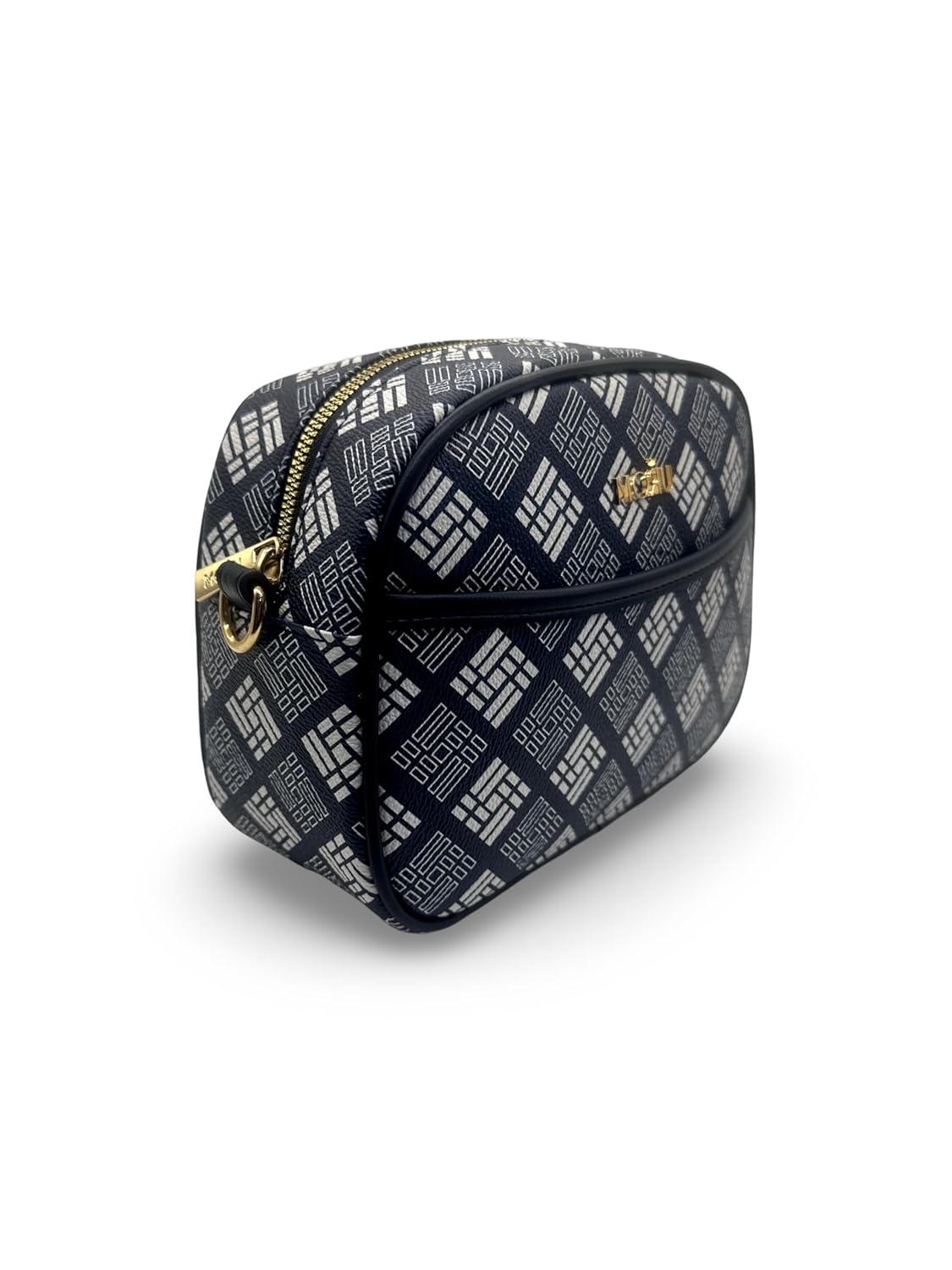 MORU FASHIONS Women Polyurethane Rafa Sling Bag With Adjustable Detachable Strap Navy Blue