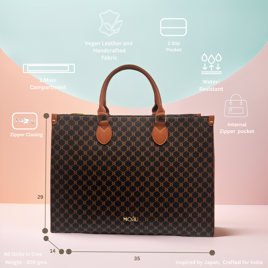 VINTAGE TOP HANDLE TOTE BAG