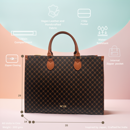 VINTAGE TOP HANDLE TOTE BAG