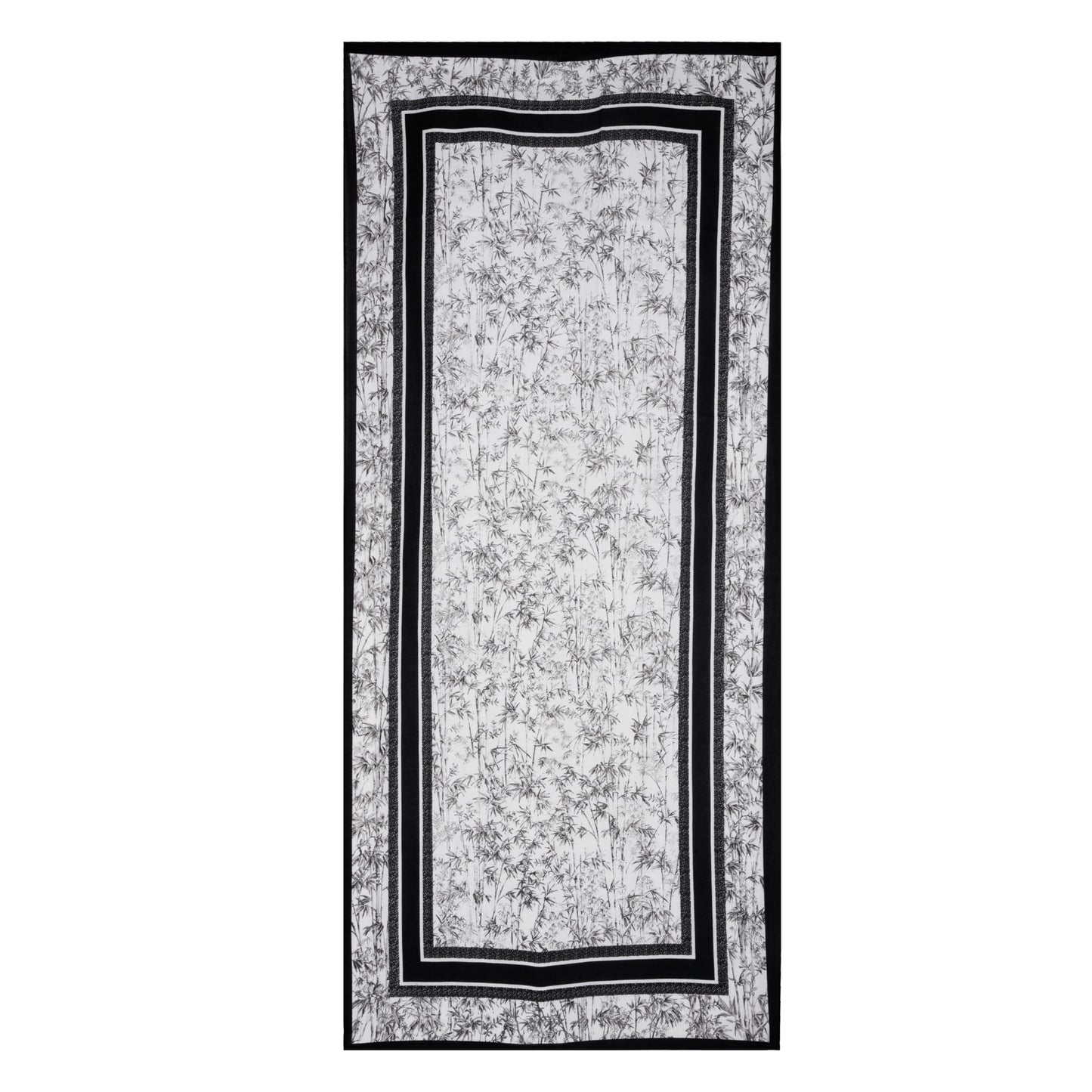 MORU Kyoto Nature Line Women’s Bamboo Print Scarf | Soft Lightweight Beige & Ivory Japanese Inspired Stole | Elegant Minimalist Fashion Wrap for All Seasons
