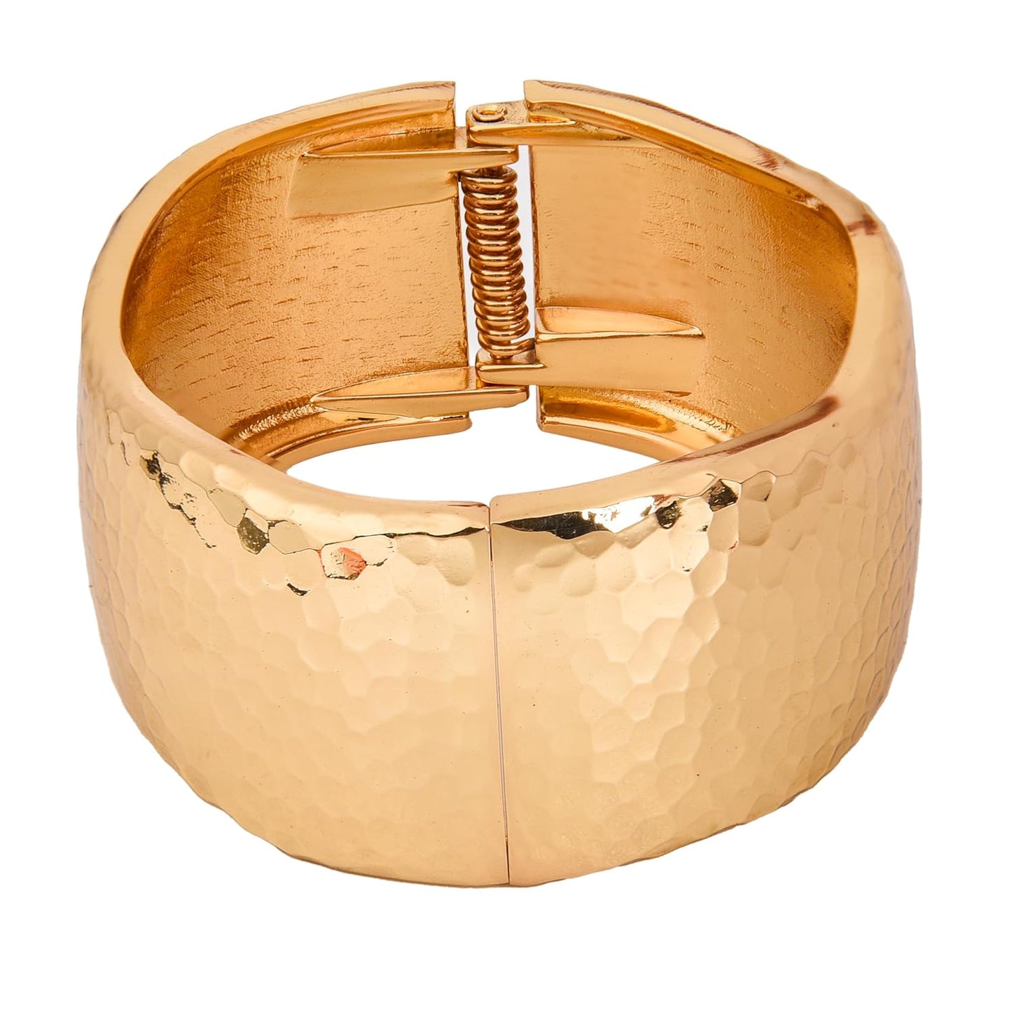 MORU Kairo Hammered Kada Bangle for Women | Bold Textured Openable Bracelet | Statement Fashion Jewellery for Parties & Gifting
