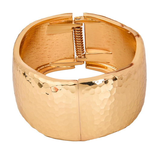 MORU Kairo Hammered Kada Bangle for Women | Bold Textured Openable Bracelet | Statement Fashion Jewellery for Parties & Gifting