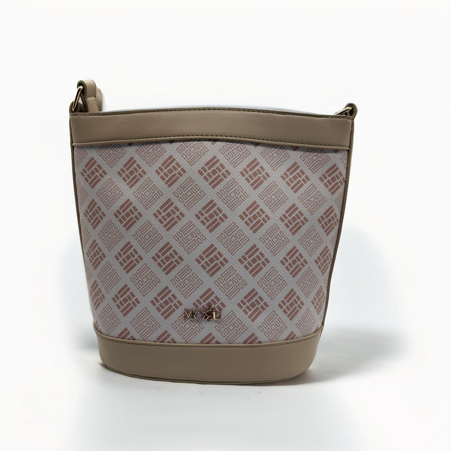 Leather Rafa Bucket Bag/Distinct Patterned Bucket Design/Adjustable Shoulder Strap