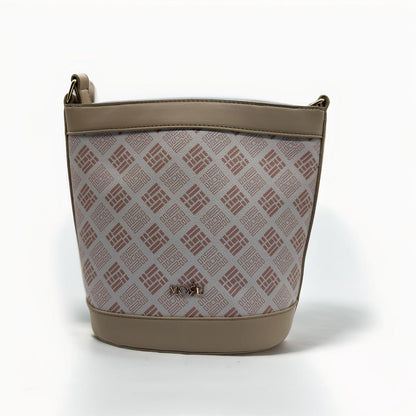Leather Rafa Bucket Bag/Distinct Patterned Bucket Design/Adjustable Shoulder Strap