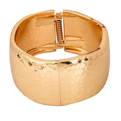 MORU Kairo Hammered Kada Bangle for Women | Bold Textured Openable Bracelet | Statement Fashion Jewellery for Parties & Gifting