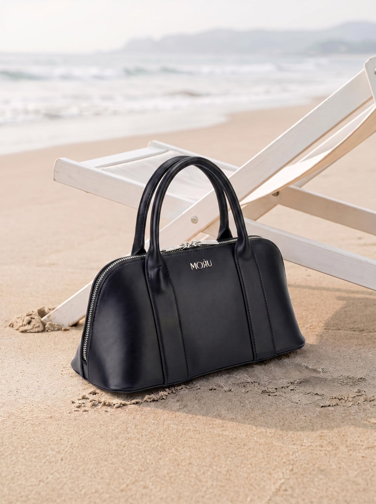 MORU Lumière Boston Satchel for Women | Premium Smooth PU Leather Handbag | Structured Top Handle Bag | Detachable Adjustable Shoulder Strap | Zip Closure