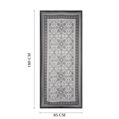 MORU Kyoto Minimalist Women’s Geometric Scarf | Soft Lightweight Grey & White Monochrome Stole | Elegant Modern Printed Fashion Wrap for All Seasons