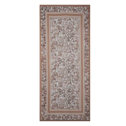 MORU Kyoto Nature Line Women’s Bamboo Print Scarf | Soft Lightweight Beige & Ivory Japanese Inspired Stole | Elegant Minimalist Fashion Wrap for All Seasons