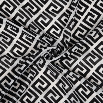 MORU Kyoto Luxe Women’s Ember Chevron Geometric Scarf | Lightweight Wrap Stole in Brown & Orange Pattern | Designer-Inspired Fashion Accessory