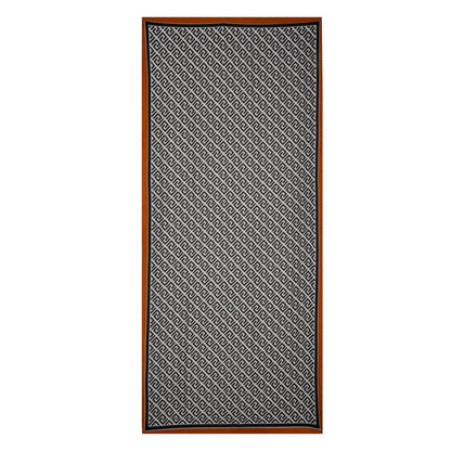 MORU Kyoto Luxe Women’s Ember Chevron Geometric Scarf | Lightweight Wrap Stole in Brown & Orange Pattern | Designer-Inspired Fashion Accessory