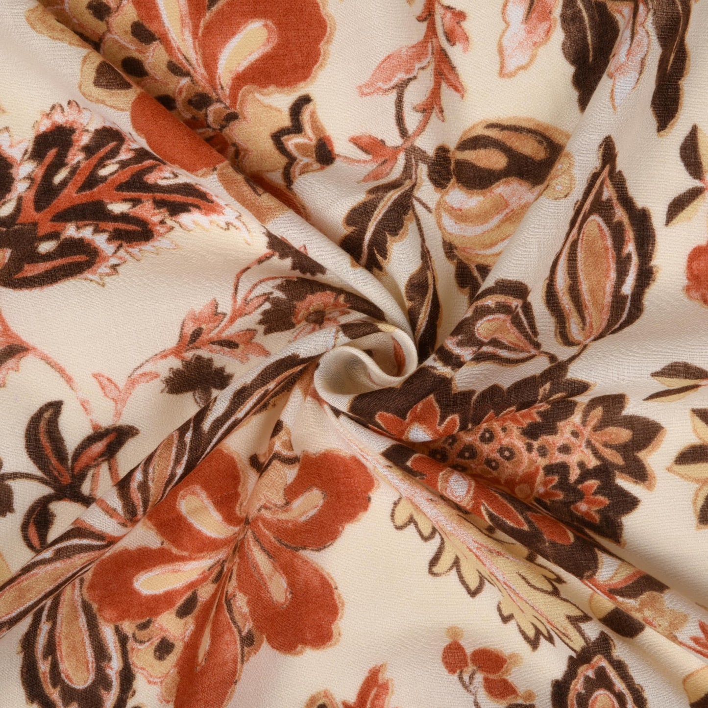 MORU Kyoto Luxe Women’s Floral Luxe Scarf | Soft Lightweight Ivory & Grey Floral Printed Stole | Elegant Premium Fashion Wrap for All Seasons