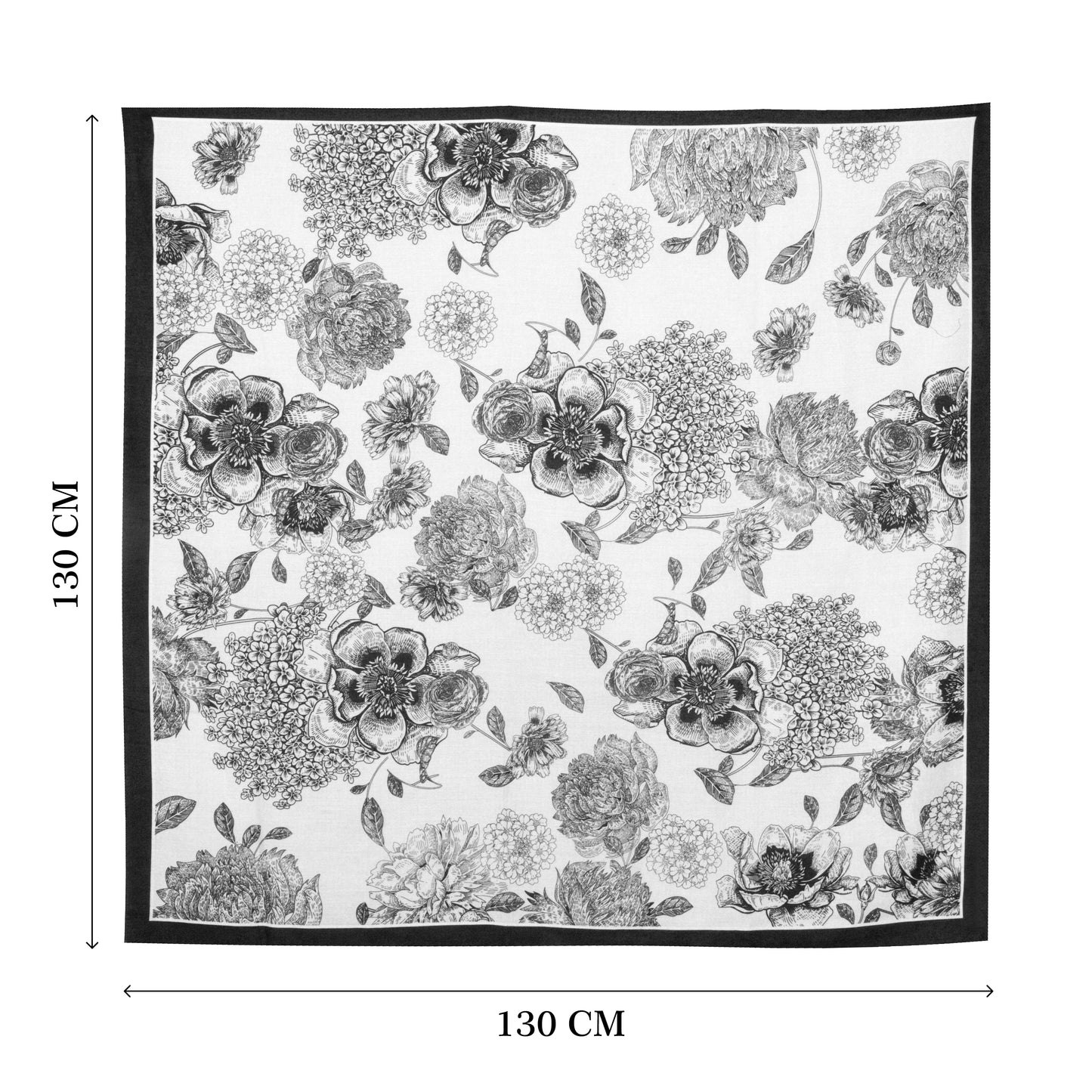 MORU Sakura Bloom Women’s Noir Floral Scarf