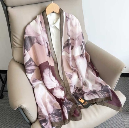 MORU Sakura Bloom Women’s Mauve Petal Floral Scarf