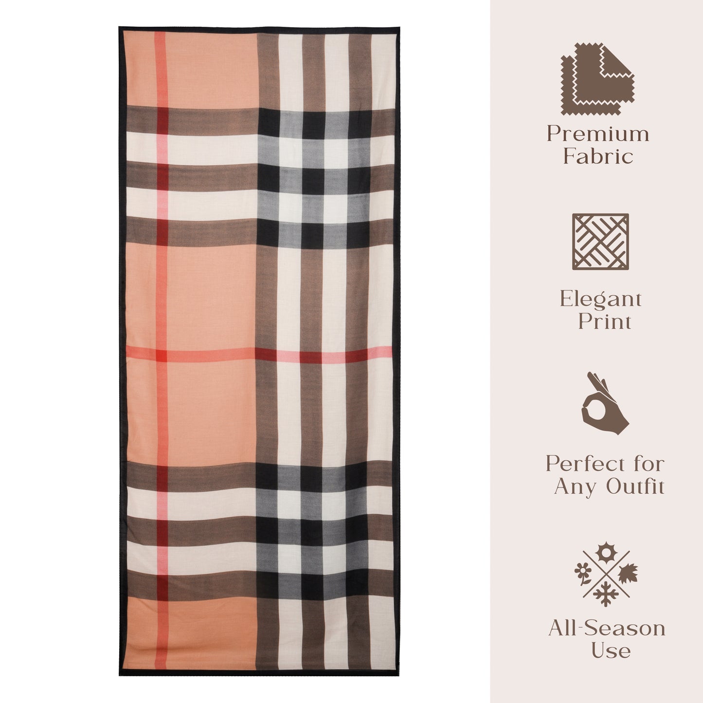 MORU Osaka Classic Women’s Heritage Check Scarf