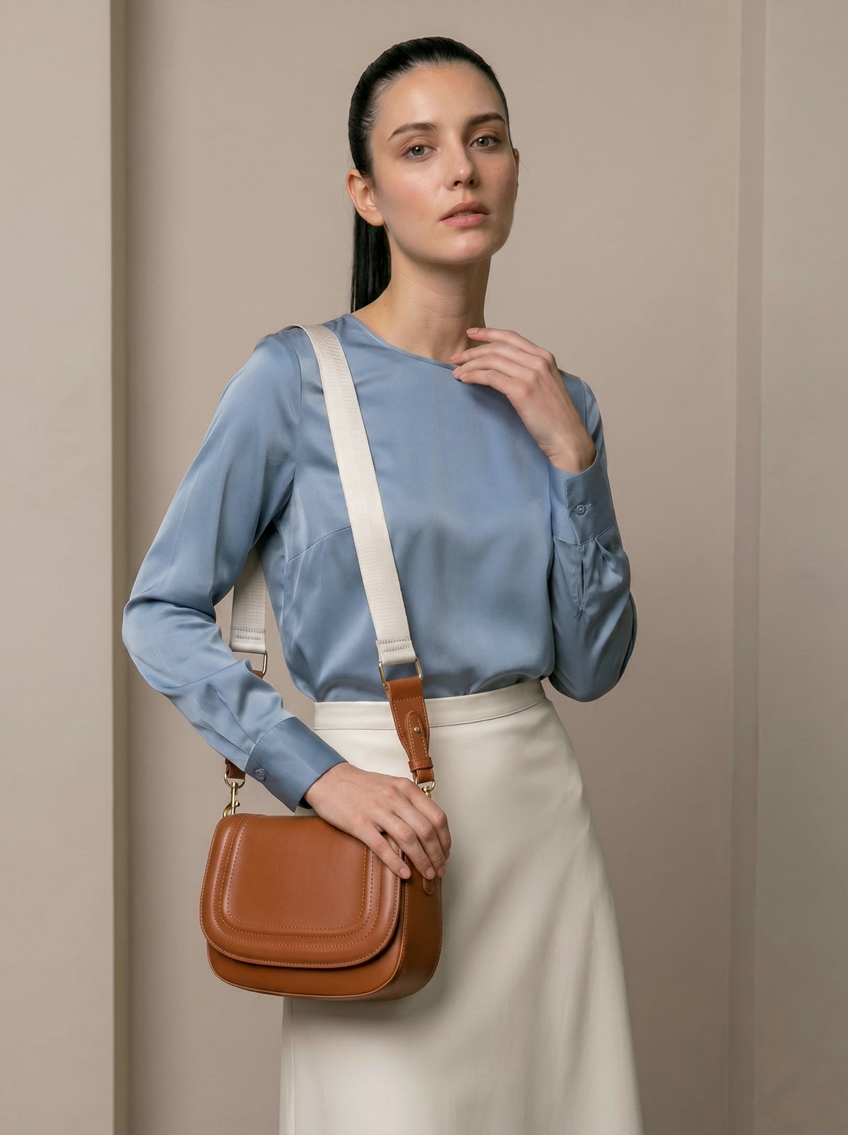 MORU Celeste Curved Flap Crossbody Sling Bag