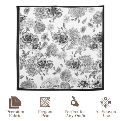 MORU Sakura Bloom Women’s Noir Floral Scarf