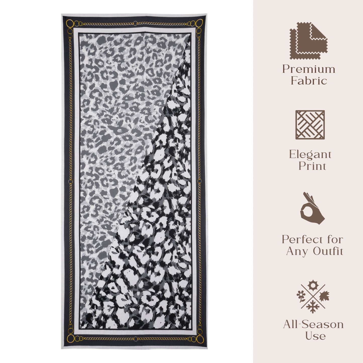 MORU Regalia Luxe Women’s Monochrome Fusion Scarf